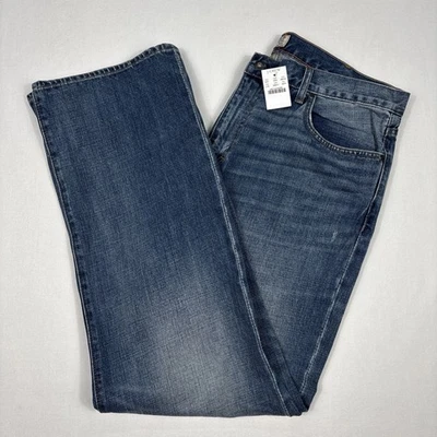 Pantalones de mezclilla J Crew relajados para hombre 38x34 rectos holgados lavado oscuro informales nuevos con etiquetas Foto 1 de 4