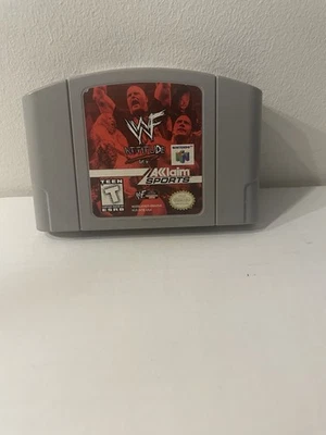 Auténtico juego de lucha libre WF Attitude Nintendo 64 N64 probado funcionando Foto 1 de 4