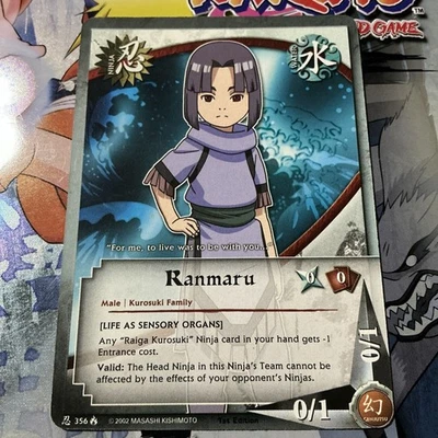Naruto CCG Ranmaru 356 Lineage of Legends Common LP English 1st Ed - Image 1 of 2