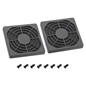 60mm Cooling Fan Filter with Screw, 2 Pack ABS Ventilator Grill Guard, Black - Zdjęcie 1 z 6