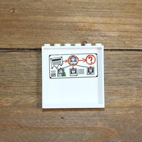 LEGO City White Panel 1x6x5 Bulletin Board & Map Inset ref 59349pb180 Set 60139