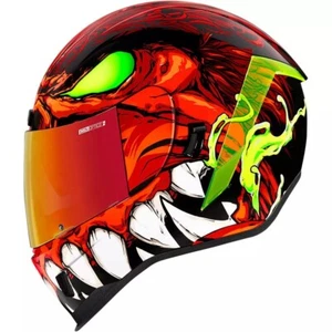 NEW Icon Airform Full Face Motorcycle Helmet Manik'r Red - Size Medium - *READ* - Picture 1 of 11