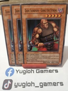 Yu-Gi-Oh Dark Scorpion Gorg The Strong X3 DCR Unlimited Common Heavy Played - Picture 1 of 1