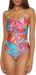 NWT Trina Turk Women Meilani Bandeau One Piece Swimsuit Sz 6, 10 & 12 New - Picture 1 of 14
