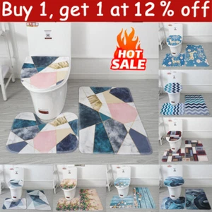 3-Teiliges Toilettensitzkissen Geometrisches Badezimmermatte ? - Bild 1 von 38