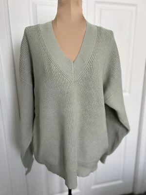 Suéter Tejido Ligero Estilo RD Josslyn Cuello en V Verde Salvia Pullover Talla XL Foto 1 de 4