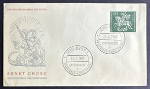 Germany 1961 FDC Sc# 823 St George Cachet Boy Scouts Bonn Postmark - Picture 1 of 2