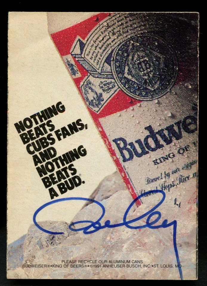 Ron Cey & Andy Pafko signed autograph auto 1991 Chicago Cubs Pocket Schedule - Image 1 of 4