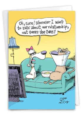 Divertida tarjeta de felicitación de aniversario con sobre - Felicitaciones Talk Cone Foto 1 de 4