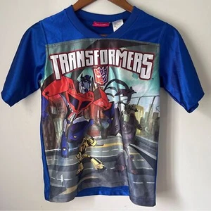 Transformers Blue and Red Short Sleeve Jersey Boys 8 - Picture 1 of 5