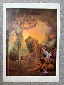 John Pitre 'Israeli Martyr' 1973 surrealist fine art print/poster - Picture 1 of 4