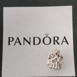 Pandora Retirado Plata Esterlina Divino Ángel Dije 14K Oro Halo - 791770 - Imagen 1 de 4