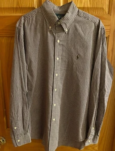 Ralph Lauren Men’s Button Down Classic Fit Plaid Long Sleeve Shirt Size M - Picture 1 of 7