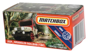 Matchbox MBX Jungle (2019) Gray Jeep Wrangler Rollbar Power Grab Box Toy 18# - Picture 1 of 1