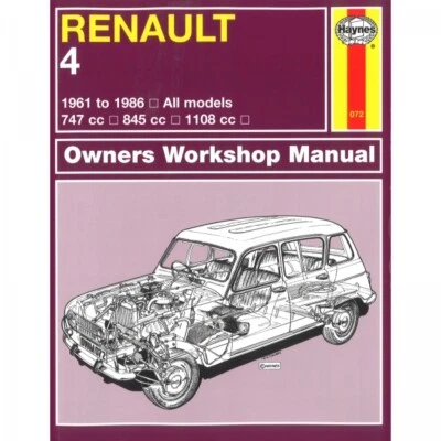 HAYNES PUBLISHING Renault 4 1961-1986 (tutti i modelli) 747cc 845cc 1108cc manuale officina Haynes