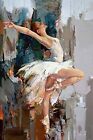 Hand painted Ballet Dancer Oil Paintings 20x24inch Contemporary Art on Canvas...
