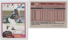 1981 O-Pee-Chee Gray Back Rennie Stennett #257