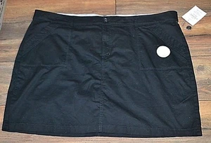 Croft & Barrow Classic Fit Skort Comfort Waist Perfectly Slimming Black - Picture 1 of 2