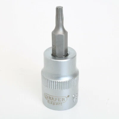 T15 Torx Socket 3/8 Drive Draper Expert TX-STAR Knurled Socket Bit T 15 Stubby - Image 1 of 4