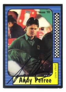 1991 Maxx Andy Petree #160 NASCAR Signed Autographed Card