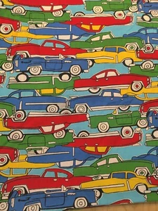 Cars Kids Print Cotton 88" X 44" - Picture 1 of 3