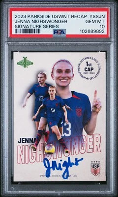 2023 Parkside USWNT Recap Signature SS-JN JENNA NIGHSWONGER /387 Gem Mint PSA 10 - Image 1 of 2