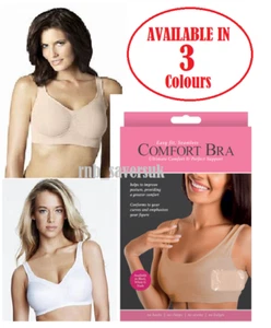 Comfort Bra Seamless Stretchy Available in 3 Colours S M L XL Easy Fit Seamless - Picture 1 of 1