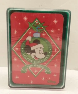 Mickey Mouse Happy Holidays Miniature Playing Card Deck 54 Cards Sealed - Picture 1 of 2