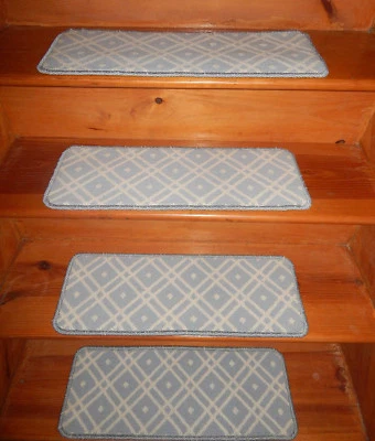  13 Step  9'' x 24'' + 1 Landing 24'' x 32'' Tufted carpet Wool Stair Treads . — 第 1/4 张图片
