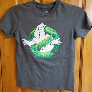 Ghostbusters Shirt Boys Size Small Black Short Sleeve Movie - Picture 1 of 4