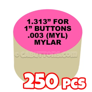 1" Tecre Mylars Clear Plastic Cover for Button Maker Badge Machine Press 250 pcs - Picture 1 of 1