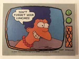 The Simpsons Topps 1990 Trading Card 1 Don’t Forget Your Lunches