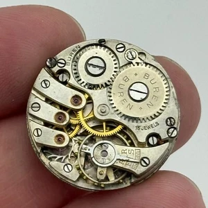 23.6mm Buren Dawsons LTD Dunedin Manual Wind Watch Movement Swiss Vintage PARTS - Picture 1 of 15