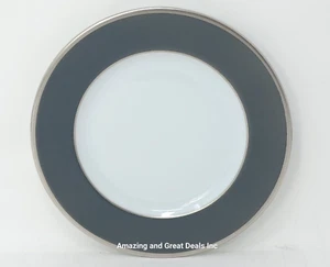 Haviland Color Block Bread & Butter Plate 6.38", Platinum, Limoges Porcelain - Picture 1 of 14