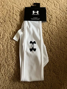 UA Under Armour Tie Headband Color White Black Sizes Fits Most - Picture 1 of 4