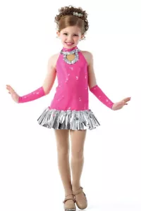 Candy Crush PINK Child X-Small & Child XL Dance Costume Jazz Tap Dress & Undies - Picture 1 of 8