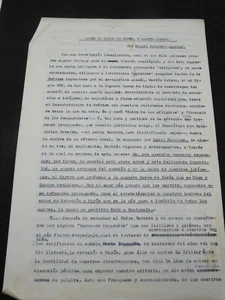 ORIG Manuel Coronado Aguilar MANUSCRIPT SIGNED Handwritten Notes Guatemala - Picture 1 of 4