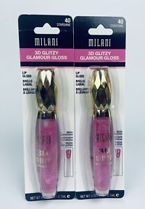 Lot of 2 Milani 3D Glitzy Glamour Gloss #40 Starshine