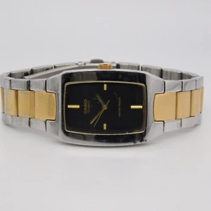 CASIO 1330 MTP-1165 Two-Tone Quartz Analog Men's Watch Sz. 6 3/4" New Battery - Picture 1 of 10