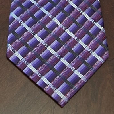 Crazy Horse By Claiborne Purple Hand Made 100% Silk Men’s Neck Tie Made In China - Image 1 of 4