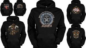 Biker Kapuzensweater - Hoodie Biker / Usa / Pin Up Motiv Kapuzenpulli S - 3XL - Bild 1 von 7