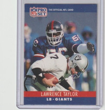 Lawrence Taylor 1990 Pro Set Football Card #231 Giants