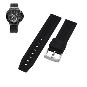 Correa de reloj de goma negra de 20 mm para Tag Heuer Formula 1 BT0714 CAH1110 - Imagen 1 de 7