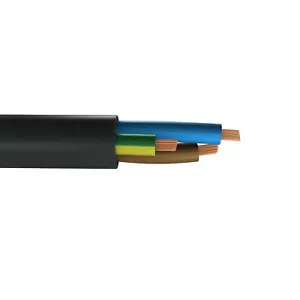 Rubber Cable Flexible 3Core 1.5mm H07RNF Heavy Duty Black Outdoor Extension Lead - Picture 1 of 1