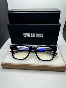 Cutler and Gross Optical Eyeglasses 1355 Navy Blue Acetate - Picture 1 of 8