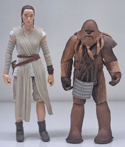 Rey and Chewbacca Star Wars The Force Awakens Black Series Action Figures - Picture 1 of 8