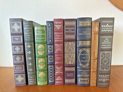 Franklin Library Leatherbound Classics Lot – 9 Books – Gold Gilt, Ribbon Foto 1 de 4