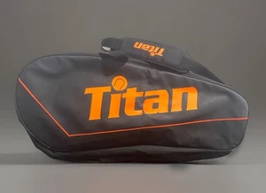 Titan Tennis Equipment bag Pro 6 Racket Orange And Black W Handle And Strap - Picture 1 of 5