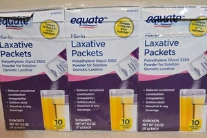 3x Equate Mix-In Laxative Packets Once - EXP 2027 Damaged Boxes - Picture 1 of 4