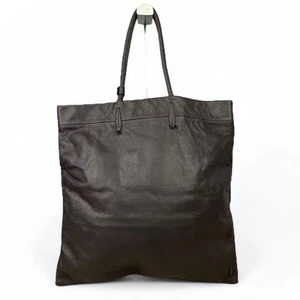 Helmut Lang Leather Tote Bag Brown Large Capacity Shoulder Used - Picture 1 of 11